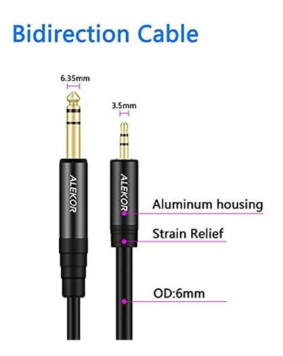 Cable Estereo Doble Blindaje Cuarto  in Trs Aux Mini