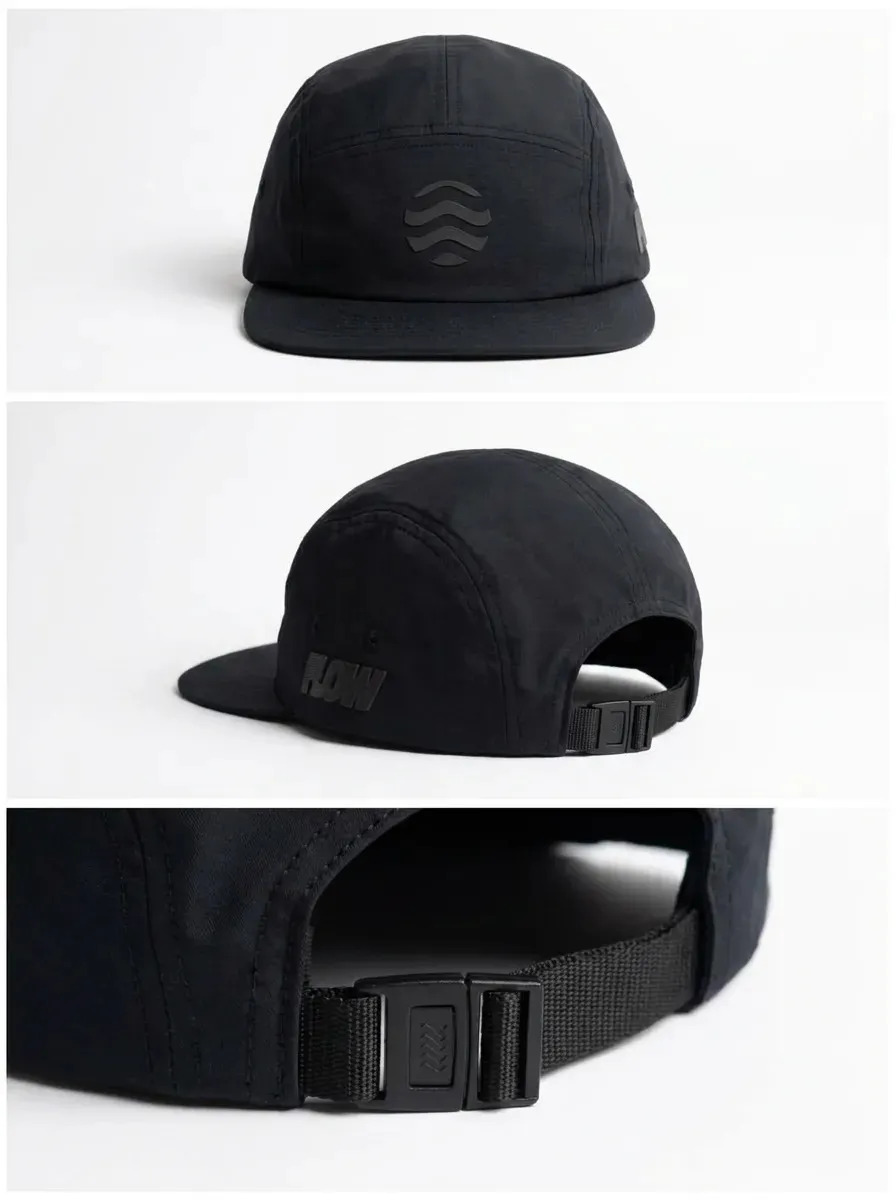 Boné FlowFit Five Panel Corrida Running Unissex Leve Respirável Logo Holográfica