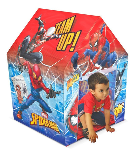 Toca Barraca Infantil Cabana Portátil Homem Aranha - Líder