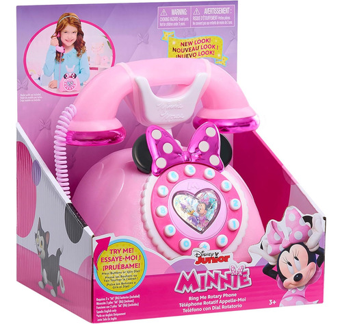 Disney Junior Minnie Mouse Ring Me Teléfono Giratorio Con Lu
