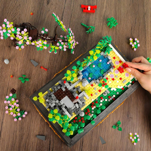 Mini Juego De Construcción De Bonsái De Árbol De Sakura, Col