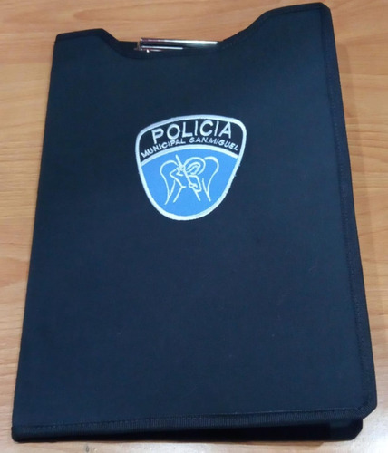 Tablilla Porta Papeles Bordada Policía San Miguel 