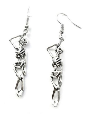 Pendientes Acero Unisex Estilo Punk Esqueleto 2 Mujer Hombre