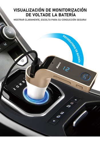 Transmisor Fm Bluetooth Cargador Usb 3.5mm Auto Manos Libres