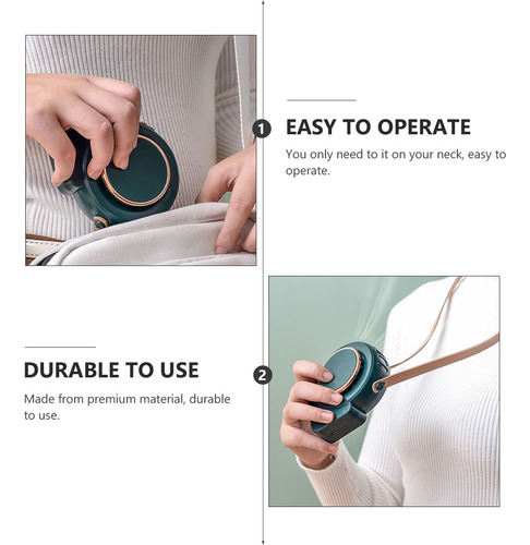 Ventilador De Cuello Colgante, Recargable Por Usb, Portátil,