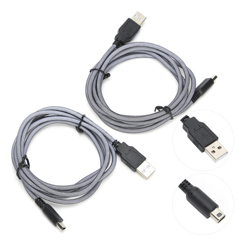 Cable De Carga Usb, 2 Unidades, 1,5 M, Pvc, Micro, Duradero,