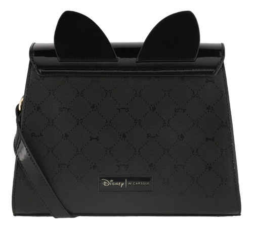 Bolsa De Mano Para Mujer Lucifer W Capsule Negro Hbshiv16cw Acabado De Los Herrajes Oro Diseño De La Tela Gráfico
