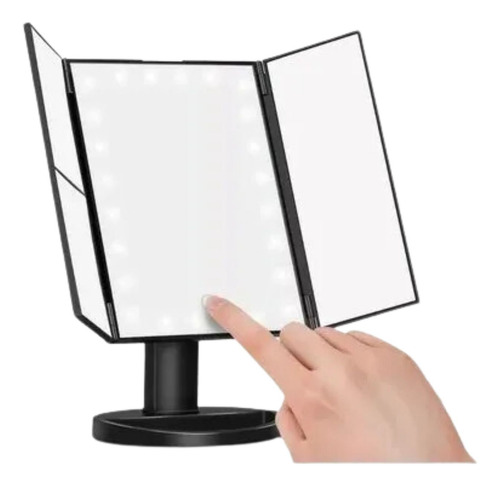 Espejo Triple Desplegable Luces Led 22 Luces Maquillaje