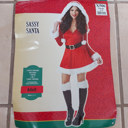 Disfraz Adulto Mujer Dama Sassy Santa Navidad Talla Ch/s Costumes Usa