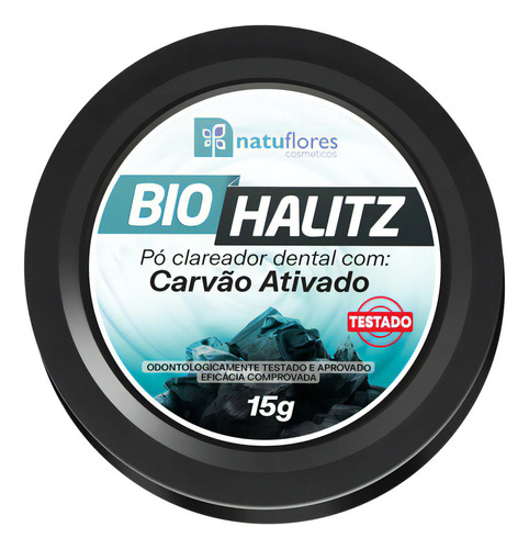 Pó Clareador Dental De Carvão Ativado Natural 15g Bio Halitz