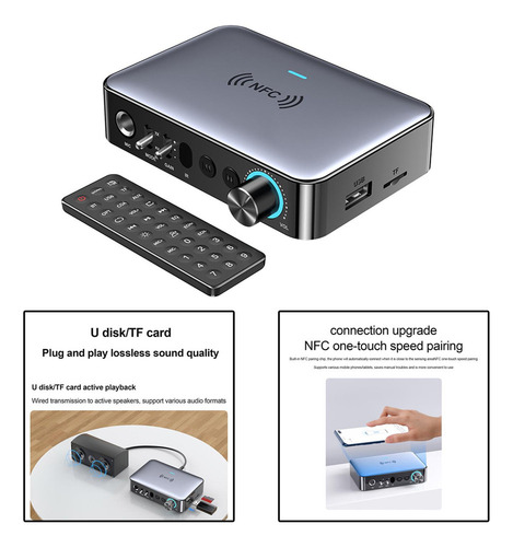 Receptor V5.1 Com Receptor Áudio Conexão Óptica Aux Rca