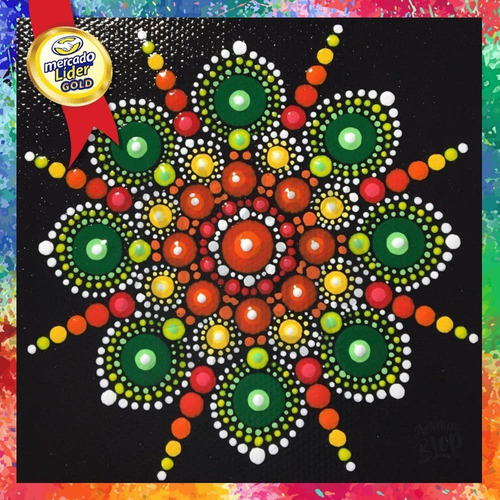 Imagen 3 de 8 de Set 3 Estrellas Puntillismo Dotting Pinta Puntos Mandalas