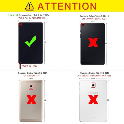 Imagen 8 de 8 de Carcasa Carcasa Para Samsung Galaxy Tab A8.0 2019 P200 P205