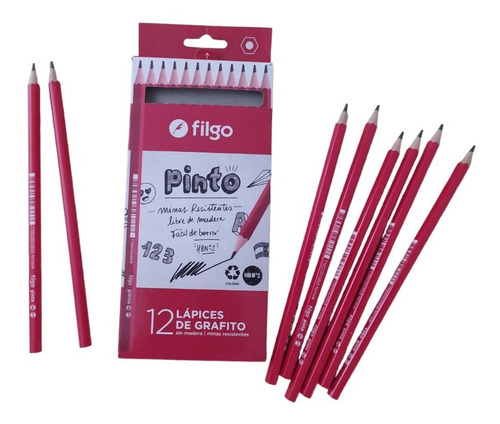 Lapices De Grafito X 144 Filgo (negro)
