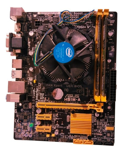 T.madre Asus H81m-a+core I5 4ta Gen.+(4+4)8gb Ram Ddr3 Negro (Reacondicionado)