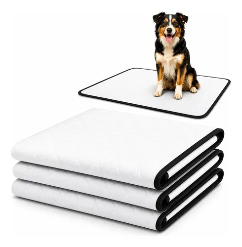 Kit 3 Tapete Higiênico Lavável Cães Cachorro Xixi Grande Dog Tape...