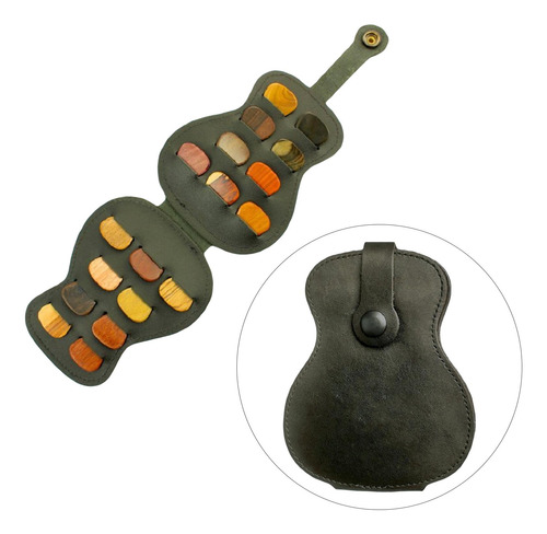 Funda De Cuero Pu Para PĂșas De Guitarra, Soporte Para Verde
