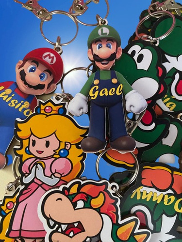 20 Llavero Personalizados Personajes Mayoreo Recuerdo Mario