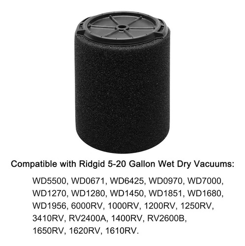 2 Piezas Vf7000 Filtro Para Aspirador Ridgid Filtro Ridgid