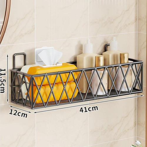 Estante De Pared Para Baño, Estante Colgante De L Negro