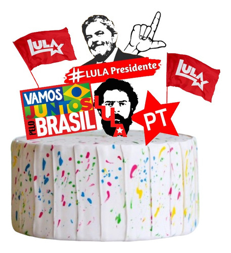 Topo De Bolo Lula Pt Presidente Lula