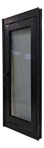 Janela Vitrô Capelinha 160x40 Preto Pivotante Linha 25 Preto Fumê / Vertical