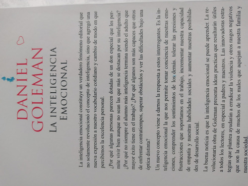 Imagen 3 de 3 de La Inteligencia Emocional Libro Nuevo Daniel Goleman