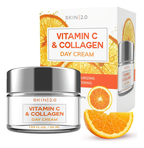 Skin 2.0 Hidratante Facial Diario De Vitamina C Y Colágeno