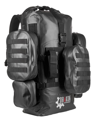 Mochila De Viaje Impermeable 40 Litros - Negra