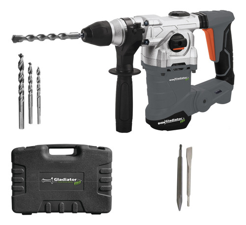 Rotomartillo 6 Joules Sds Plus 1500w + Accesorios + Maletin Color Gris Frecuencia 50hz