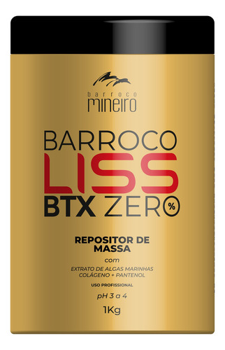 Repositor De Massa Barroco Liss Btx Zero 1kg