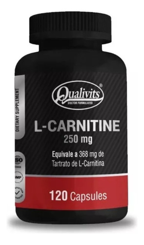 L-carnitine Qualivits 250mg X 120 Cápsulas Sabor Sin Sabor