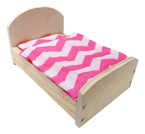 Dollhouse En Miniatura Bed Playset Play Play Con Madera