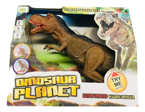 Dinosaurio T -rex Luz Sonido Movimientos Reales Tts Tutti
