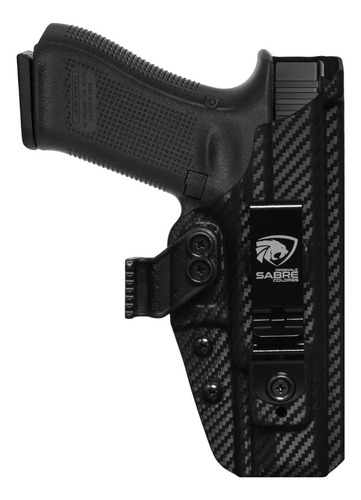Coldre Em Kydex Sabre G22 Gen5 (ferrolho Mais Largo) Destro Cor Preto Fibra De Carbono