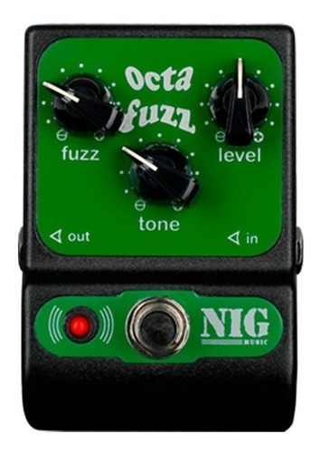 Pedal Nig Octa Fuzz Poc Cor Verde