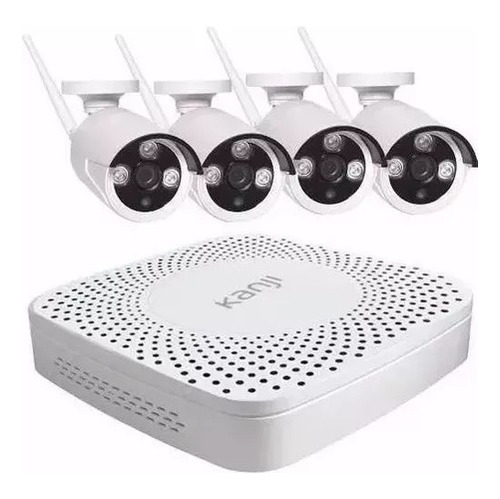 Camaras De Seguridad Inalambricas + Nvr Kanjinet 4 Camaras
