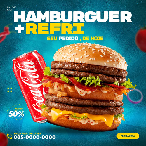 Imagem 2 de 10 de Pack 18 Artes De Alimentação Editáveis Photoshop Psd