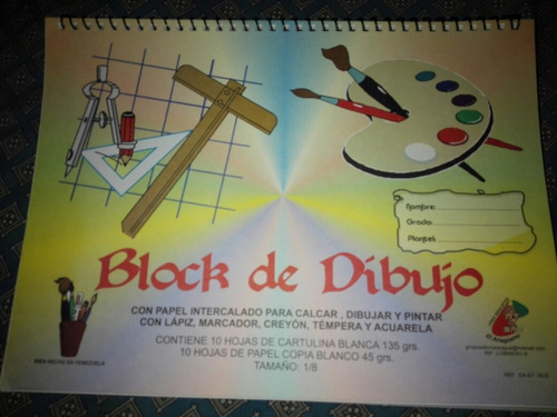 Block De Dibujo Nuevo.(6$).