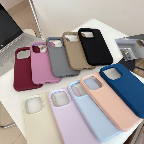 Capa De Silicone Líquido Macio De Uso Rígido Para iPhone