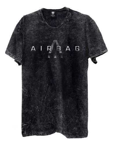 Remera Nevada /n/b - Premium Airbag Logo Metal Convoys Rock