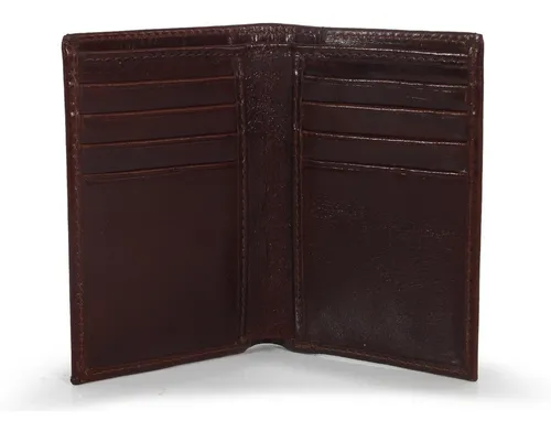 Cartera Billetera Vertical Delgada Piel Genuina Hombre Mujer