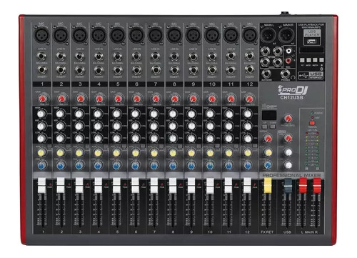 Consola Pro Dj 12 Canales Con Efectos Bluetooth Usb Nuevas