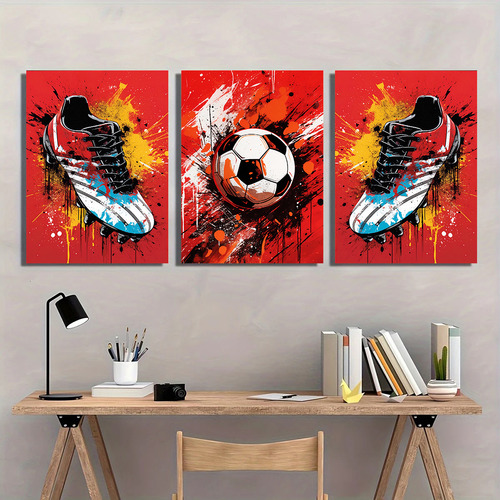 Póster De Botas De Fútbol, Regalo De Fútbol, Lienzo, Decorac