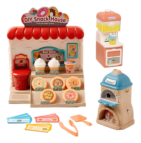 Set De Cocina Completa Horno Pizzero Juguete Roles El Rey