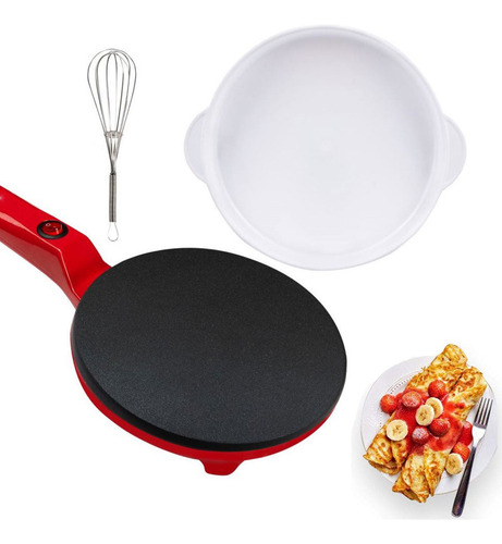 Máquina De Fazer Panquecas Crepes Francês Vermelho 110v