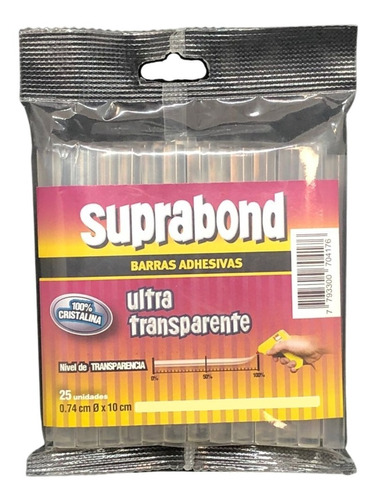 Barra Hot Melt Suprabond Flowpack X 25 Unidades X 10 Cm