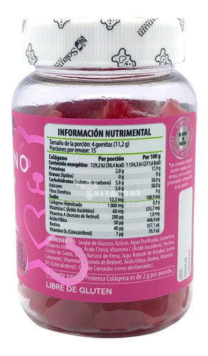 Imagen 6 de 7 de Colágeno + Biotina Y Ácido Hialurónico 60 Gomitas Belabear.