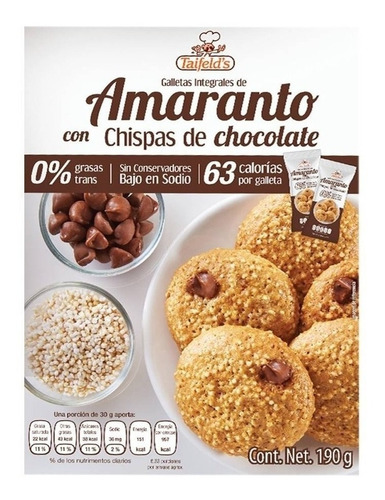 Galletas Taifelds Integrales Amaranto Chispas Chocolate 190g