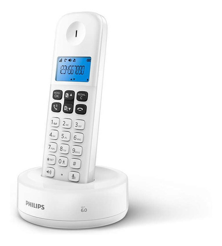 Telefono Philips Inalámbrico Blanco Manos Libres D1311w Pcm